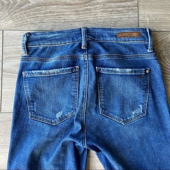 Mavi Sequins Accents Tess High Rise Super Skinny Crop Jean - Picture 6 of 12